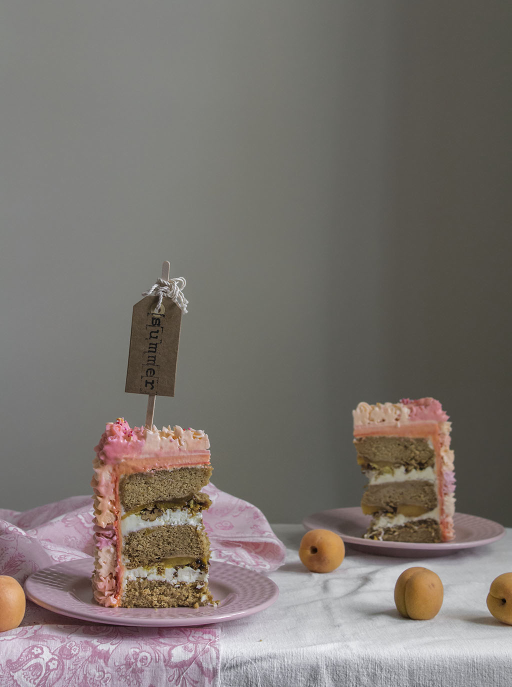 Tarta de melocotón. Layer cake de melocotón. Peach cake