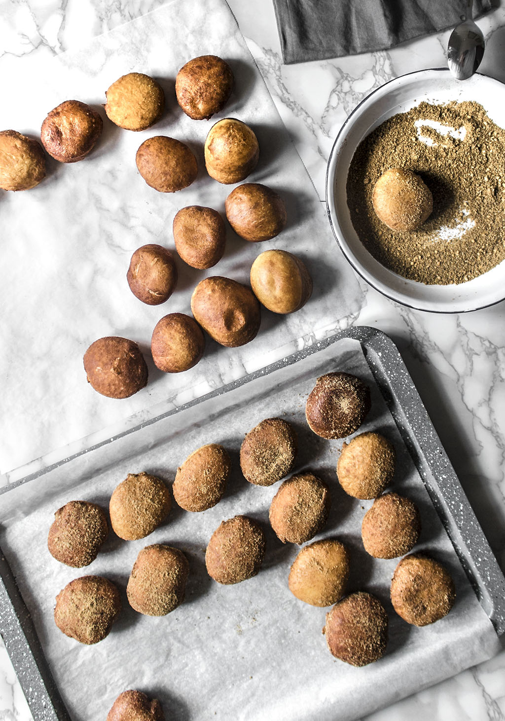 Receta de brioche. Donuts de brioche. Brioche doughnuts. Donuts de café. Coffe doughnuts.