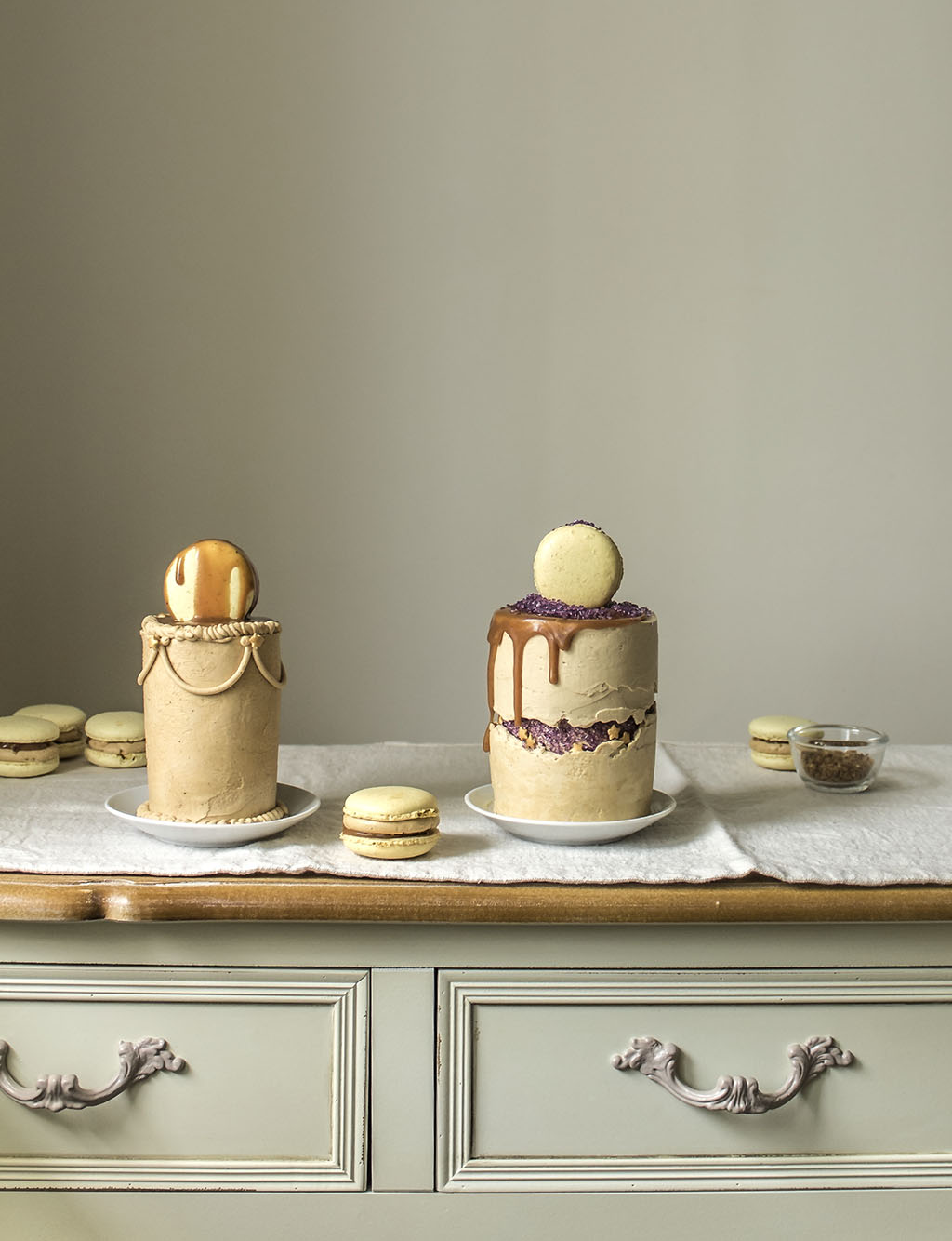 Tarta de cacahuete caramelo, layer cake, recetas de tartas, dulces de cacahuete, caramelo, swiss merengue buttercream de caramelo