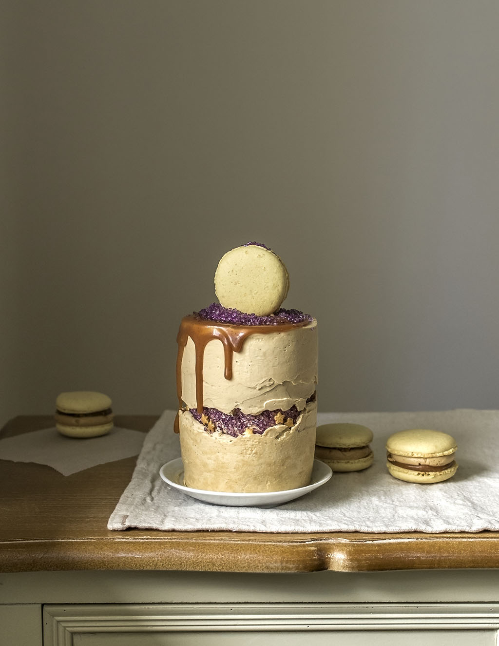 Tarta de cacahuete caramelo, layer cake, recetas de tartas, dulces de cacahuete, caramelo, swiss merengue buttercream de caramelo